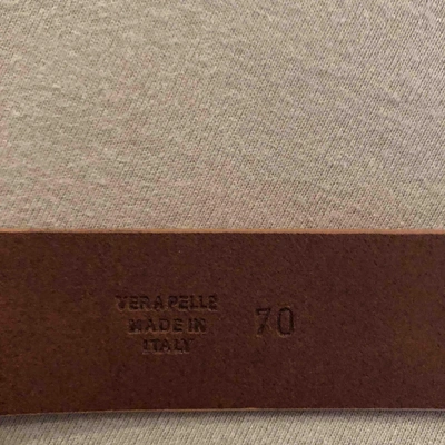 Pre-owned Maison Margiela Leather Belt In Metallic