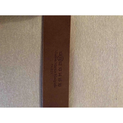 Pre-owned Maison Margiela Leather Belt In Metallic