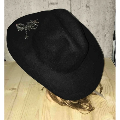 Pre-owned Pinko Black Wool Hat