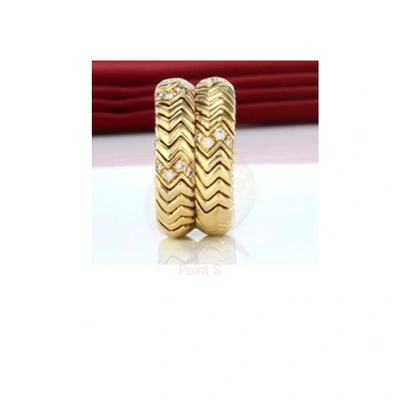 Pre-owned Bulgari Tubogas Gold Yellow Gold Earrings