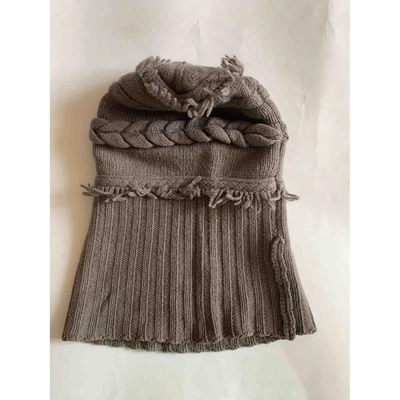 Pre-owned Agnona Wool Hat In Brown