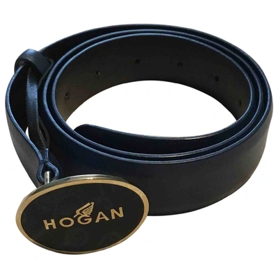 Pre-owned Hogan Navy Leather Belt
