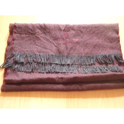 Pre-owned Corneliani Wool Scarf In Purple