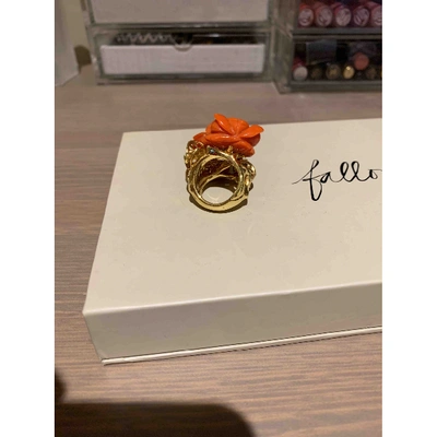 Pre-owned Dior Pré Catelan Red Yellow Gold Ring
