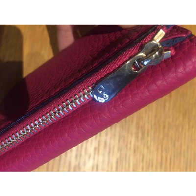 Pre-owned Dior Pink Leather Wallet