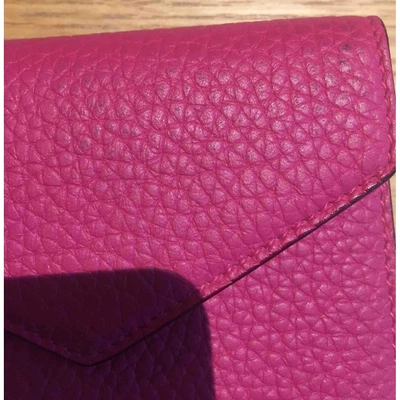 Pre-owned Dior Pink Leather Wallet