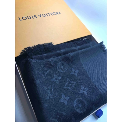 Louis Vuitton Monogram Shine Shawl, Navy, One Size