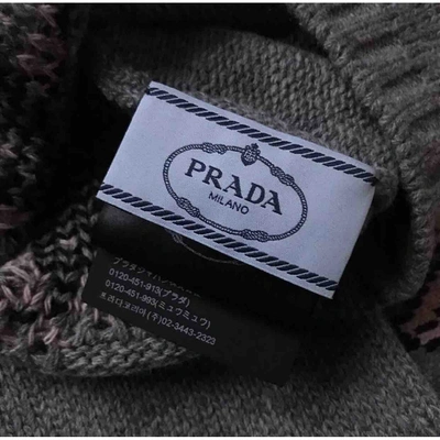 Pre-owned Prada Grey Wool Hat