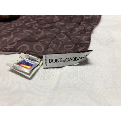 Pre-owned Dolce & Gabbana Silk Neckerchief In Purple