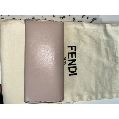 Pre-owned Fendi Beige Leather Wallet