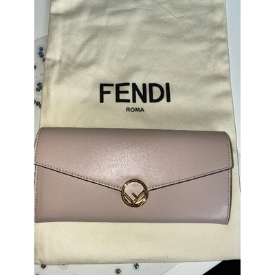 Pre-owned Fendi Beige Leather Wallet