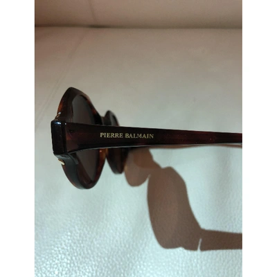 Pre-owned Pierre Balmain Brown Sunglasses