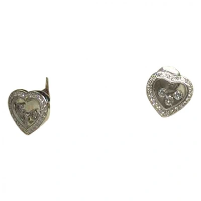 Pre-owned Chopard Happy Diamonds Silver White Gold Earrings