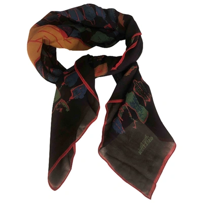 Pre-owned Jean Paul Gaultier Silk Neckerchief In Black