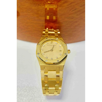 Pre-owned Audemars Piguet Royal Oak Lady Gold Yellow Gold Watch
