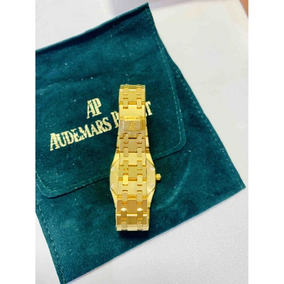 Pre-owned Audemars Piguet Royal Oak Lady Gold Yellow Gold Watch