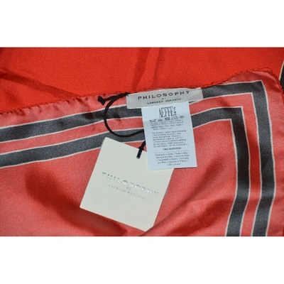 Pre-owned Philosophy Di Lorenzo Serafini Silk Handkerchief In Red