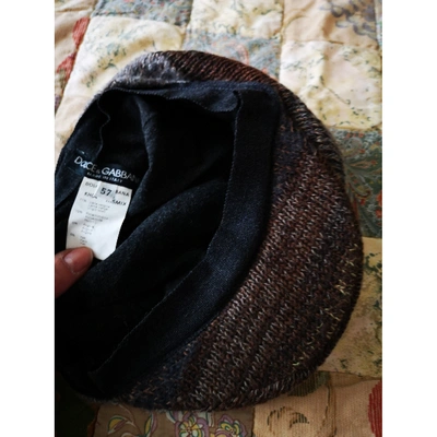 Pre-owned Dolce & Gabbana Wool Beret In Brown