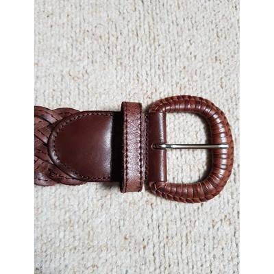 Pre-owned Comptoir Des Cotonniers Brown Leather Belt