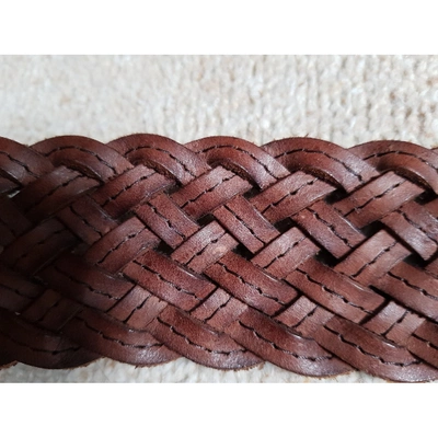 Pre-owned Comptoir Des Cotonniers Brown Leather Belt