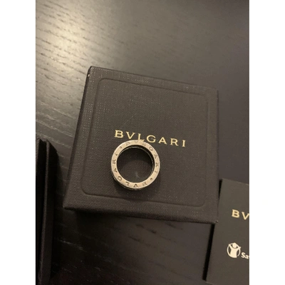 Pre-owned Bulgari Save The Children Black Silver Ring