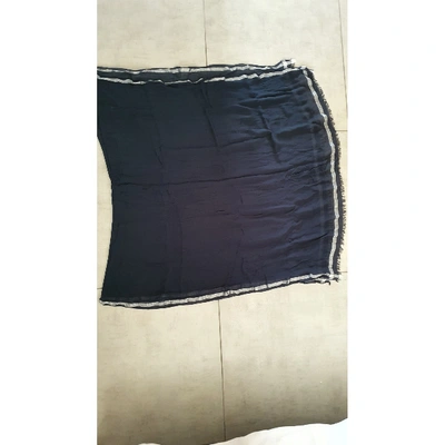 Pre-owned Claudie Pierlot Navy Cotton Scarf
