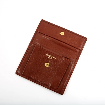 Pre-owned Givenchy Cloth Card Wallet In Brown