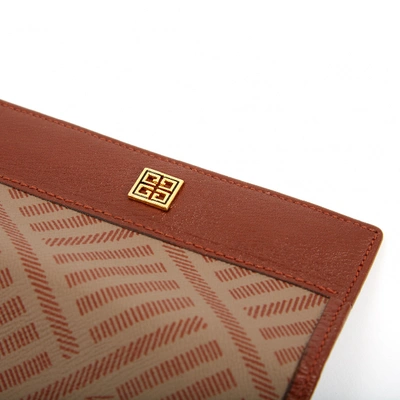 Pre-owned Givenchy Cloth Card Wallet In Brown