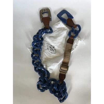 Pre-owned Prada Blue Chain Belt