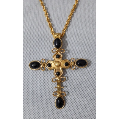 Pre-owned Sylvia Toledano Long Necklace In Gold