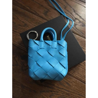 Pre-owned Bottega Veneta Turquoise Leather Bag Charms