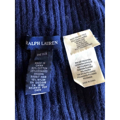 Pre-owned Polo Ralph Lauren Scarf In Blue