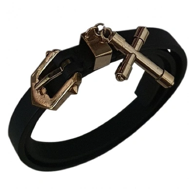 Pre-owned Givenchy Black Leather Bracelet