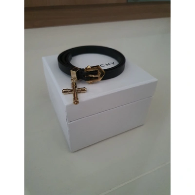 Pre-owned Givenchy Black Leather Bracelet