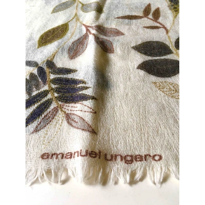 Pre-owned Emanuel Ungaro Wool Scarf In Beige
