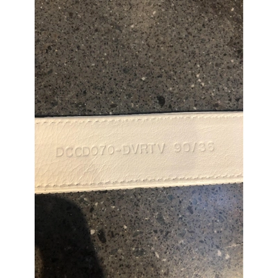 Pre-owned Versace White Leather Belt
