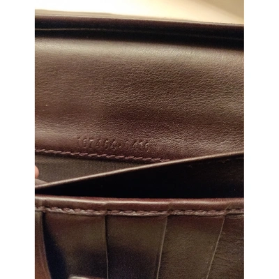 Pre-owned Gucci Leather Wallet In Brown