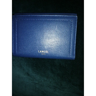 Pre-owned Lancel Leather Wallet In Blue