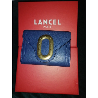 Pre-owned Lancel Leather Wallet In Blue