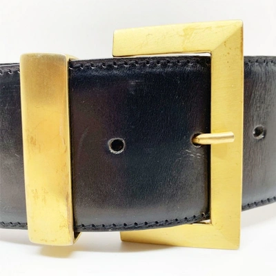 Pre-owned Moschino Leather Belt In Black