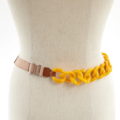 Pre-owned Prada Yellow Chain Belt