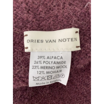 Pre-owned Dries Van Noten Wool Scarf In Pink