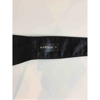 Pre-owned Marella Leather Belt In Black