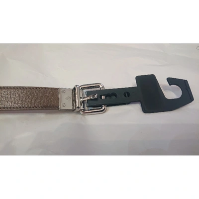 Pre-owned Mulberry Leather Belt In Grey