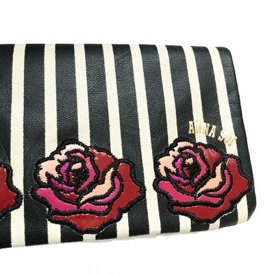 Pre-owned Anna Sui Leather Wallet In Black