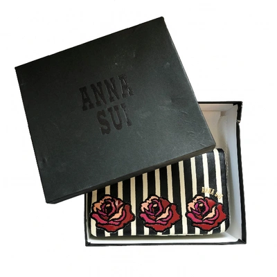 Pre-owned Anna Sui Leather Wallet In Black