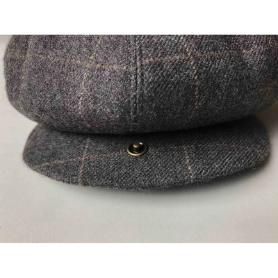 Pre-owned Eugenia Kim Wool Beret In Anthracite