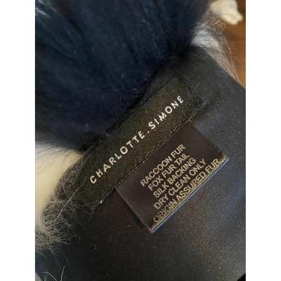 Pre-owned Charlotte Simone Raccoon Scarf