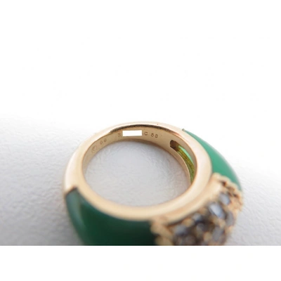 Pre-owned Van Cleef & Arpels Philippine Green Yellow Gold Ring