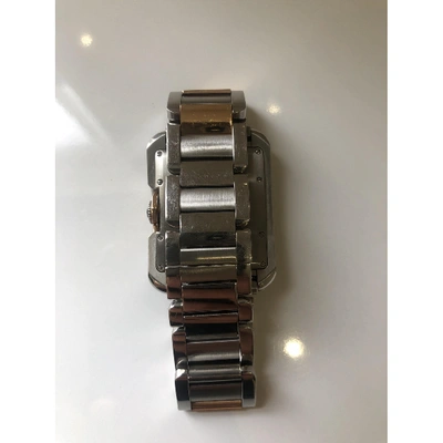 Pre-owned Cartier Tank Française Watch In Silver